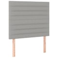 Miniatyrbillede 2 af 4: Hovedgærde - Ikke specificeret - 80x5x118/128 cm - Lys grå stof - Farvet LED - Moderne design Ljusgrått