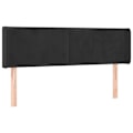 Miniatyrbillede 2 af 5: Hovedgærde til soveværelse møbel med LED 147 x 16 x 78/88 sort velvet stof