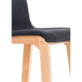 Miniatyrbillede 6 af 6: Sæt af 2 design barstole med en 4-benet træstruktur og sort stofsæde 10_0004214 kastanj