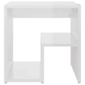 Miniatyrbillede 2 af 4: Nattbord lille sidebord 40 x 30 x 40 cm hvidt ingeniørtræ blank DEC033448 Vit