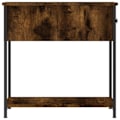 Pikkukuva 5 / 6: 2 kpl yöpöytiä laatikolla ja hyllyllä 30 x 60 x 60 cm ruskeaa engineering-puuta ja rautaa DEC035059 kastanj
