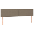 Miniatyrbillede 2 af 5: Hovedgærde til seng, soveværelse, LED-møbel 180 x 5 x 78/88 cm, taupe stof TDL0200385 Mol