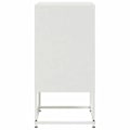 Pikkukuva 4 / 6: 2 kpl yöpöytiä, joissa on ovi ja lokero, mitat 36 x 39 x 78 cm, valkoinen teräs DEC034876 Vit