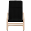 Miniatyrbillede 3 af 6: Moderne loungestol sofa design med fodskammel i sort stof og træ DEC026538 kastanj