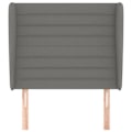 Miniatyrbillede 2 af 4: Hovedgavl - Ikke specificeret - 103x23x118/128 cm - Mørkegrå - Klassisk - Højdejusterbar Mörkgrå