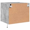 Pikkukuva 6 / 6: Seinäkiinnitettävä yöpöytä, jossa on LED-valot ja 2 laatikkoa, 50 x 39 x 41 cm, harmaata ENGINEERING-puuta DEC034198 kastanj