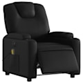 Miniatyrbillede 1 af 6: TV afslapningsstol med massagefunktion, elektrisk justerbar, 6 massagepunkter i sort PVC DEC027218 Svart