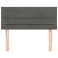 Miniatyrbillede 2 af 6: Hovedgærde til soveværelse møbel 100 x 5 x 78/88 cm gråfløjl TDL0203189 Grå