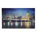 Miniatyrbillede 3 af 6: 2x billede LED billede lysende væv vægmodel London broer 40x60cm 04_0000451 Flerfärgad