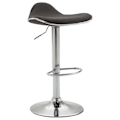 Miniatyrbillede 1 af 6: Barstol x1 ergonomisk sæde i mørkegrå stof, fod i krom-udseende trompetmetal 10_0005388 Grå
