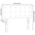 Miniatyrbillede 5 af 5: Hovedgærde til seng til soveværelse LED-møbel 90 x 5 x 78/88 cm sort stof TDL0200535 Svart