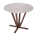 Miniatyrbillede 1 af 6: Bistro spisebord i træ, diameter 92 cm, HDF med betonlook, struktur i brun 04_0008483 kastanj