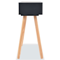 Miniatyrbillede 4 af 6: Moderne entrekonsol møbel med skuffe 80 x 30 x 72 cm MDF sort DEC031738 Svart