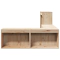 Miniatyrbillede 3 af 6: Nattbord med L-formet design skrivebord 222 x 107 x 75 cm fyrretræ i egetræ farve DEC033112 kastanj