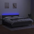 Miniatyrbild 3 av 6: Sängram - TDL - 160x200 cm - Mörkgrå tyg - LED - 2 platser Mörkgrå
