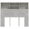 Miniatyrbillede 3 af 6: Hovedgærde - MDF - 120x19x103,5 cm - Grå - Moderne - Integreret opbevaring Grå
