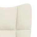 Miniatyrbillede 5 af 6: Moderne cremevelour loungestol sofa skrivebord på hjul DEC026636 Grädde