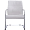 Miniatyrbillede 2 af 6: Kontor stol uden hjul besøgsstol uden hjul op til 260kg i hvid PVC 10_0002775 Vit