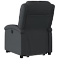 Miniatyrbillede 4 af 6: Fauteuil relax TV med komfortabel polstring, elektrisk løftefunktion i ægte sort læder DEC028065 Svart