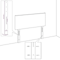 Pikkukuva 4 / 6: Sängyn päätytarvike makuuhuoneen kaluste 2 osaa 100 x 5 x 78/88 tummanharmaa sametti Mörkgrå
