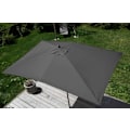 Miniatyrbillede 4 af 4: Havemøbelparasol 2 x 3 m, højdejusterbar, polyester/træ, 6 kg, antracitgrå