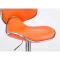 Miniatyrbild 3 av 4: Barstol - Décoshop26 - TDB10129 - Set med 2 - Höjdjusterbar - Orange konstläder Metall