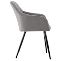 Pikkukuva 3 / 6: Retro design ruokapöydän tuoli, koristeelliset timanttikuvioiset päälliset, harmaa kangasistuin 10_0002108 Grå
