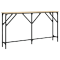Pikkukuva 4 / 6: Sisäänkäynnin kaluste, elegantti konsolipöytä 140 x 23 x 75 cm, ruskea suunnittelupuu ja metalli DEC031929 kastanj