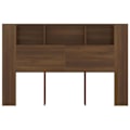 Miniatyrbillede 2 af 5: Hovedgærde med opbevaring, tilbehør til seng, natbord, hylde 160 x 18,5 x 104,5 MDF brun kastanj