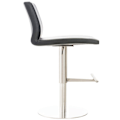 Miniatyrbillede 2 af 6: Barstol x1 højdejusterbar og roterbar 360° rund metalplatform sæde i sort PVC 10_0004561 Metall