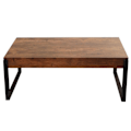Miniatyrbillede 5 af 6: Bordplade hwc l53 stuebord sidebord sofa bord metal 43 x 110 x 64 cm mørk vild eg 04_0008438 Metall