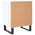 Pikkukuva 4 / 4: 2 kpl yöpöytiä hyllyillä 40 x 30 x 50cm valkoista ingenieria-puuta ja rautaa DEC035789 Vit