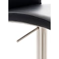 Miniatyrbillede 6 af 6: Barstol x1 højdejusterbar og roterbar 360° rund metalplatform sæde i sort PVC 10_0004561 Metall