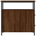 Pikkukuva 5 / 6: 2 kpl yöpöytiä laatikoilla ja hyllyllä 30 x 60 x 60cm ruskea ingenieeripuuta ja rautaa DEC035822 kastanj
