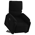 Miniatyrbillede 1 af 6: Fauteuil relax TV med komfortabel polstring og elektrisk løftefunktion i sort stof DEC028103 Svart