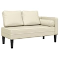 Pikkukuva 1 / 6: Meridienne chaise longue sohva sisätiloihin vaaleilla PVC-patukoilla DEC026066 Grädde