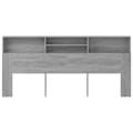 Miniatyrbillede 2 af 6: Hovedgærde - Ikke specificeret - 220x19x103,5 cm - MDF grå - Moderne stil - Indbygget opbevaring Grå