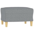Miniatyrbillede 1 af 6: Repose pieds tabouret 60 x 50 x 41 cm grå stof DEC030228 Grå