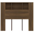 Pikkukuva 2 / 5: Pääty säilytyksellä, sängyn lisävaruste, yöpöytä, hylly 120 x 18,5 x 104,5 MDF ruskea