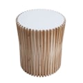 Miniatyrbild 1 av 6: Sidoch bord soffbord stöd för växter i furu och MDF diameter 51 cm vit 04_0008505 Vit