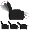 Miniatyrbillede 6 af 6: Fauteuil relax TV med elektrisk løftefunktion meget komfortabel i sort stof DEC028487 Svart