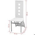 Miniatyrbild 4 av 4: Set med 4 tidlösa matsalsstolar i vitt syntetiskt material.