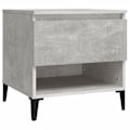 Miniatyrbillede 1 af 6: Side table with drawer 50 x 46 x 50 cm grey engineered wood DEC032456 kastanj