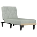 Miniatyrbillede 1 af 6: Meridienne chaise longue til indendørs tre positioner convertible i grå fløjl DEC026175 Grå