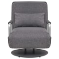 Miniatyrbillede 3 af 6: Design og moderne drejelig lounge sæde, sovesofa i mørkegrå stof DEC028662 Grå