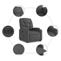 Miniatyrbillede 6 af 6: Relax sofa med elektrisk vipp Funktion, meget komfortabel i mørkegrå stof DEC028360 Grå