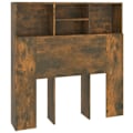 Miniatyrbillede 1 af 5: Sengegavl - MDF - Brun - 100x19x103,5 cm - Indbygget opbevaring - Moderne stil kastanj