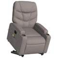 Miniatyrbillede 1 af 6: Massage- og vippestol i taupe stof DEC027869 Mol