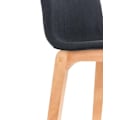 Miniatyrbillede 5 af 6: Sæt af 2 design barstole med en 4-benet træstruktur og sort stofsæde 10_0004214 kastanj