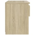 Pikkukuva 3 / 5: Yöpöytä vetolaatikolla ja lokero 40 x 30 x 39 cm puulevy, tammen värinen DEC033819 Flerfärgad